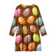 thumbnail image 4 of Vestido de manga larga con cuello redondo para niñas, vestido elástico de manga larga, corte A, estilo patinador con volantes, vestido de recital escolar, vestido de manga larga con cuello redondo par, 4 of 6