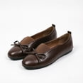 thumbnail image 6 of SuTry Women's Work Flats Round Toe Slip On Comfortable PU Leather Bow Detail Office School Daily Casual Walking Shoes(43), 6 of 6