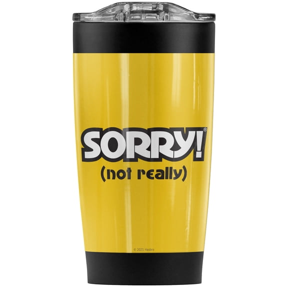 Sorry/Not Sorry Stainless Steel Tumbler 20 oz Coffee Travel Mug/Cup, Vacuum Insulated & Double Wall with Leakproof Sliding Lid | Great for Hot Drinks and Cold Beverages