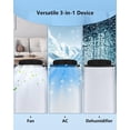 thumbnail image 6 of Garvee 14000 BTU Portable Air Conditioner, 3-In-1 AC Unit with Cooling, Fan & Dehumidifier, for Rooms Up to 750 Sq.Ft, Includes Remote Control, Sleep Mode, Auto Swing & 24H Timer, 6 of 11