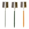 thumbnail image 4 of FONWILYO 3Pcs Small Cleaning Brush Copper Plated Steel Wire for Gas Stove Burner Rust Removal 6.7X1.6X0.8In, 4 of 8