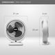 thumbnail image 2 of Mini Ventilador Recargable RCA RC-V1 – Portátil, Silencioso y Potente con 3 Velocidades, Cabezal Ajustable 120°, Luz Indicadora y USB-C – Color Blanco y Negro, 2 of 10