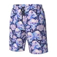 thumbnail image 6 of Uemuo Skull star crystal Pattern Men's Swim Trunks Hawaiian Beach Bathing Suit Swimsuits Beach Quick-Dry Shorts with Pockets-Medium, 6 of 9