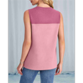 thumbnail image 5 of Women Casual Summer Round Neck Colorblock Sleeveless Tank Top Pink S, 5 of 7