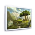 thumbnail image 3 of Designart 'Sacred Tree In A Fantasy Green Landscape' Traditional Framed Canvas Wall Art Print, 3 of 5