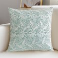 thumbnail image 4 of Hiroekza French Lace Floral Sofa Cushion Set (60%Cotton,40%Linen) - Elegant Skin-friendly Cotton Linen Embroidery Pillow Cover (45x45cm/18x18in) Green, 4 of 5