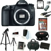 Canon EOS 70D 20.2 MP DSLR Camera Body with 64GB SDHC Accessory Bundle