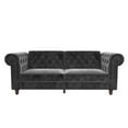 thumbnail image 6 of DHP Felix Chesterfield Coil Sofa Futon, Grey Velvet, 6 of 18