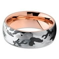 thumbnail image 3 of 8mm Camouflage Camo Tungsten Carbide Wedding Band Rose Gold Dome Army Navy Marines Ring 10, 3 of 4