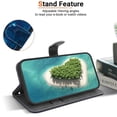 thumbnail image 5 of Leather For Google Pixel 11 Pro XL / 10 Pro XL 6.8-inch Crystal Material Wallet Case , With Card Holder,Wristband,Magnetic Clasp Kickstand Folio Cover,Color-2, 5 of 8