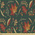 thumbnail image 2 of Ambesonne Autumn Fabric by the Yard Upholstery, Maple Leaves Drawing Art, 10 Yards, Vermilion Dark Taupe, 2 of 5