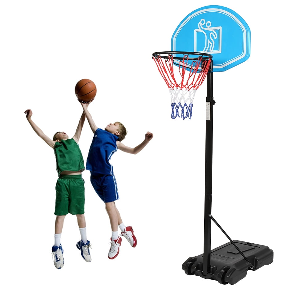 Zimtown 5.4'6.7' Height Adjustable Portable Basketball Hoops, Kids