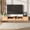 Wood, variant on 86 inch TV Stand for TVs up to 90, Entertainment Center with App Controlled LED Lights, 2 Drawers & Glass Door Storage, Modern Media Console for Living Room, Dark Brown
