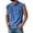 Blue |#5, variant on Sleeveless Shirts for Men, Men's Retro Stand Collar Casual Pocket Solid Color Sleeveless Henley Shirt Dark Green 2XL