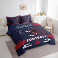 thumbnail image 3 of Manfei Football Sport 7 Pieces Bedding Comforter Set,Rugby Helmet Full Bedding Set,Deepblue Red Fitted Sheet Flat Sheet For Boys Kids,Luxury Bedroom Decor Reversible, 3 of 8