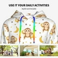 thumbnail image 6 of Hoodies for Women - Cute Banana Monkey Comfrt Colour Drawstring Women'S Fashion Hoodies & Sweatshirts, Fall Outfits Clothes for Women 2024 Pullover with Kangaroo Pocket, 6 of 7