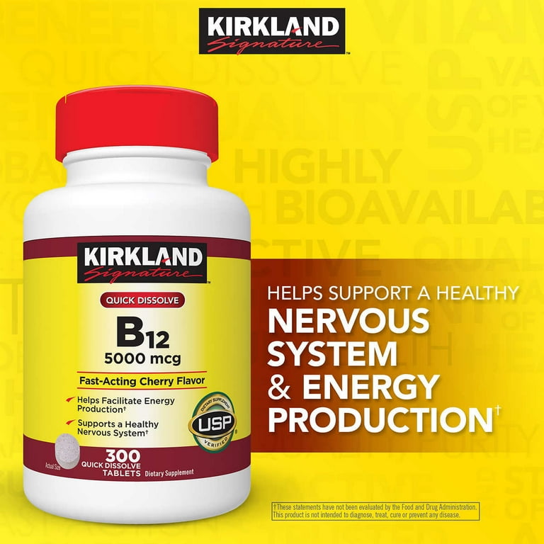 costco b12 injections Kirkland Signature Quick Dissolve B-12 5000 mcg., 300 Tablets
