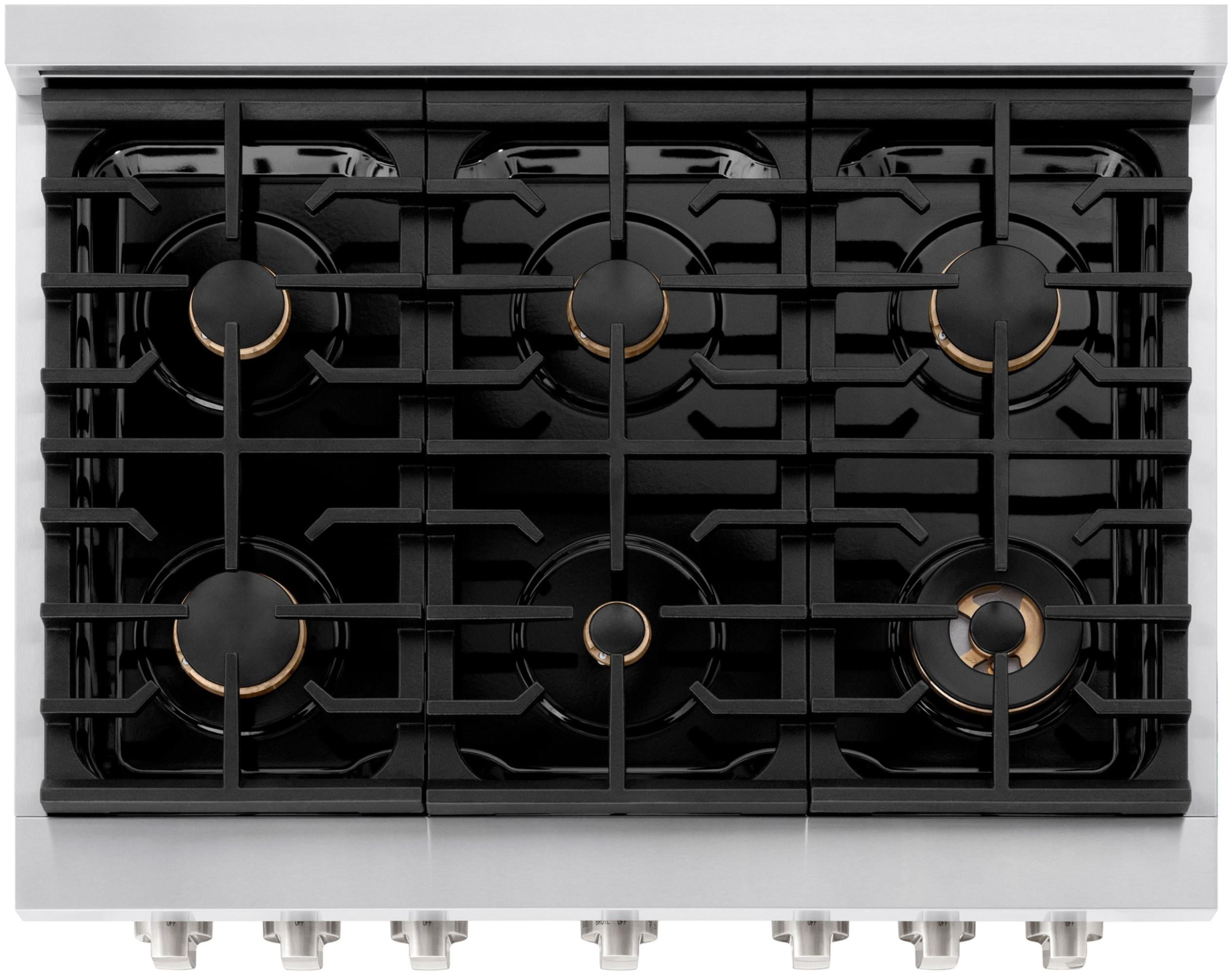 Zline Sgr-Br-36 Paramount 36" Wide 5.2 Cu. Ft. Free Standing Gas Range - Stainless Steel
