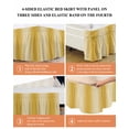 thumbnail image 6 of Yellow Ombre Wrap Around Bed Skirts for King Bed 16" Drop,Bed Skirt with Adjustable Elastic Belt Dust Ruffle Bed Valance for Bedroom Hotel Modern Abstract Art Farmhouse Gradient Bed Frame Cover, 6 of 7