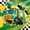 Green Yellow, variant on Castle Fairy Cartoon Garbage Truck Twin Quilt Set,Playful Cat Party Twin Coverlet Set for Bedroom,Green Blue Orange