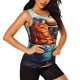 thumbnail image 2 of Balery Colorful Travel Luggage Gear Camiseta sin mangas estampada ligera para mujer, tops de entrenamiento sin mangas, camisetas de yoga transpirables de secado rápido.-XX-Large, 2 of 7
