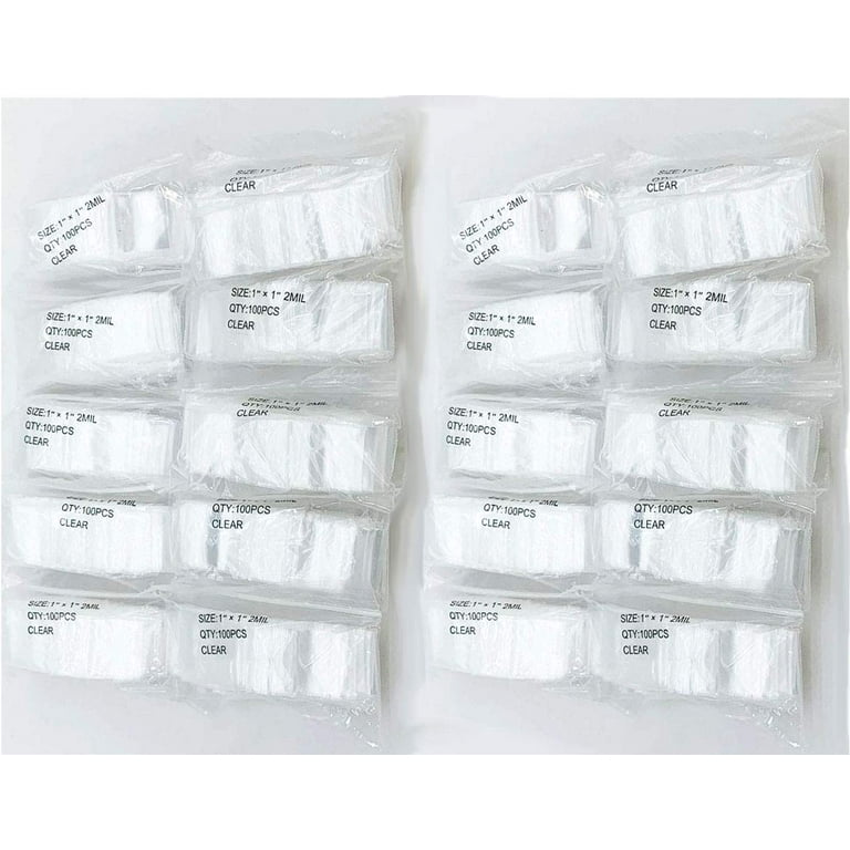 100pieces Small Baggies 1x1 Inch Mini Plastic Zip Bags Magic 8