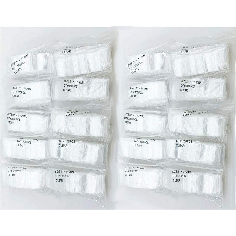 Mini Zip Lock Bags 1 X 1 Inch (2000 Bags)