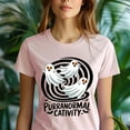 thumbnail image 5 of Purranormal Cativity Ghost Cat Shirt for Adults, Funny Optical Swirl Halloween Tee, CarolinaBlue, Size L, 5 of 6