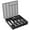 Black, variant on Rack Storage Lidded Silverware Organizer Tray for Kitchen Drawer & Countertop Container with 6 Compartments to Hold Spoons Forks & Cutlery