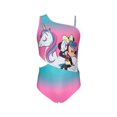 thumbnail image 1 of Traje de Baño Minnie Mouse Talla 6 Completo Sustentable Diseño con Unicornio Azul con Rosa, 1 of 3