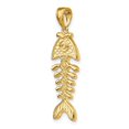 thumbnail image 5 of 14K Yellow Gold Texture Polished Finish 3-D Fishbone Charm, 5 of 5