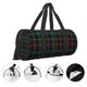thumbnail image 3 of Balery Buffalo Plaid Dark Green Bolsa de Gimnasio para Mujeres y Hombres, Bolsa de Viaje Impermeable, Bolsa de Fin de Semana con Compartimento para Zapatos y Bolsillo Húmedo, 3 of 6