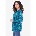 thumbnail image 3 of Roaman's Women's Plus Size Ultimate Cotton Crewneck Long Sleeve Tee, 3 of 6