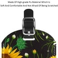thumbnail image 4 of Square 2Pack PU Leather Sunflower Cruise Luggage Tag with Privacy Cover and Name ID Tag for Travel Handbags Backpacks Luggage Tags, 4 of 6