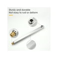 thumbnail image 4 of 1pc BESy 16 Inches Straight Extended Shower Arm With Flange, Rain Shower Head Extension Arm, Square Extra Fixed Shower Head Extender Arm Shower Pipe E, 4 of 5