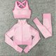 thumbnail image 1 of Conjunto de yoga de punto sin costuras para otoño e invierno, conjunto sexy de tres piezas para fitness y caderas de Lulu, 1 of 5