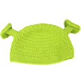 thumbnail image 1 of Gorro para disfraz de Shrek, tejido en verde, divertido, unisex, para mayores de 16 años, 1 of 5