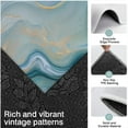 thumbnail image 3 of Blue Marble Gold Wave Pattern Kitchen Rugs Sets Of 3,Kitchen Runner Rugs Non Skid Washable,Decorative Kitchen Floor Mats for Kitchen,Sink,Laundry,17"x30"+ 17"x47" + 17"x59", 3 of 6