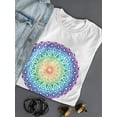 thumbnail image 3 of Tee Bangers Womens Graphic Tee - Colorful Mandala Universe Symbol - Regular Fit 100% Cotton, 3 of 4