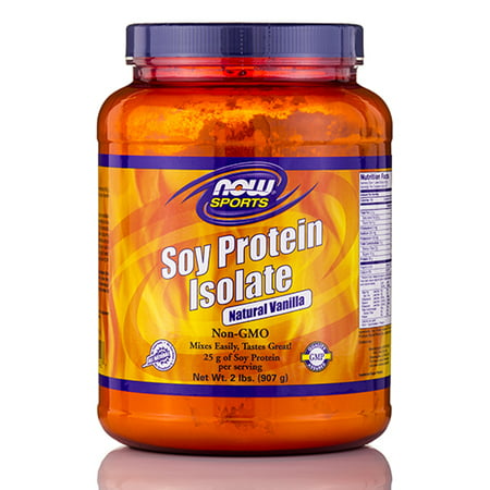 NOW Sports - Soy Protein Isolate (Natural Vanilla) - 2 lbs (907 Grams) by (Best Soy Isolate Protein Powder)