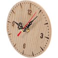 thumbnail image 1 of Reloj pequeño decorativo redondo para colgar en la pared, silencioso, retro, de madera, para el hogar, de metal y para oficina, 1 of 6