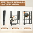 thumbnail image 5 of EAGLE PEAK 4-Tier Foldable Greenhouse Shelf, Heavy Duty Metal Storage Rack for Greenhouse Garage Pantry, Black, 5 of 11