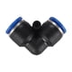 thumbnail image 5 of 2pcs PVG "PV" 2 Way 4 6 8 10 12 14 16mm Tipo neumático tipo Conexión de codo Conector de tubería de plástico Ajuste rápido, 5 of 6