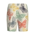 thumbnail image 5 of Naloa Butterfly Men's Short Pajama Pants, Lounge Comfort Shorts with Elasticized Waistband and Side Pockets - 4X-Large, 5 of 9