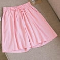 thumbnail image 2 of ZyeKqe Summer Shorts for Women High Weaisted Wide Leg Shorts Knee Length Drawstring Shorts with Pockets, 2 of 3