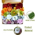 thumbnail image 4 of Waipfaru Artificial Flowers Combo Box,36PCS Fake Silk Rainbow Colorful Flowers Bulks Spring Flowers Floral Arrangements for DIY Wedding Bridal Bouquets Party Home Decoration, 4 of 9