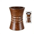 thumbnail image 5 of Villacera Handmade 6" Tall Mango Wood Decorative Brown Pillar Candle Holder | Rustic Hand Carve Design | Eco-Friendly and Sustainable Wood, 5 of 5
