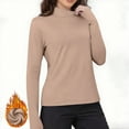 thumbnail image 4 of Diufon Turtleneck Tops for Women Long Sleeve Slim Basic Bottom Shirts Fall Winter Thermal Underwear Clothes, 4 of 10