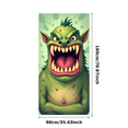 thumbnail image 6 of Green Monster Cartoon Kids Banner for Birthday Party Halloween Decoration Room Decor, 6 of 9