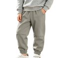 thumbnail image 2 of THJRPQJFD Kids Boys Cotton Active Jogger Pants Elastic Waist Athletic Joggers Classic Plain Sweatpants Casual Jogging Bottoms Track Pant Preppy Clothes, 2 of 5